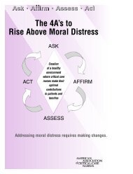 The 4A's to Rise Above Moral Distress - American Association of ...