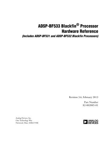ADSP-BF533 Blackfin Processor Hardware ... - Analog Devices