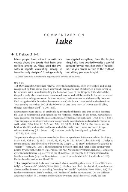 Cornerstone Biblical Commentary: Luke and Acts - Tyndale House ...