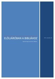 Elöljáróban a Bibliához