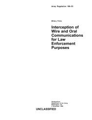 Interception of Wire and Oral Communications for Law ... - U.S. Army