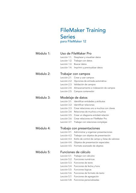 filemaker pro training series