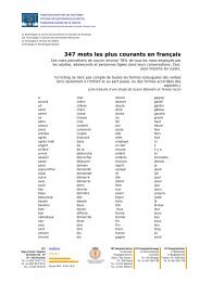 347 mots les plus courants en français - Stiftung für elektronische ...