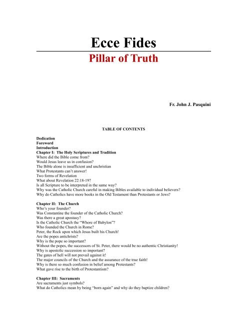 Ecce Fides - Pillar of Truth - St. Patrick's Basilica
