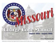 Charge Code Manual - Missouri State Highway Patrol