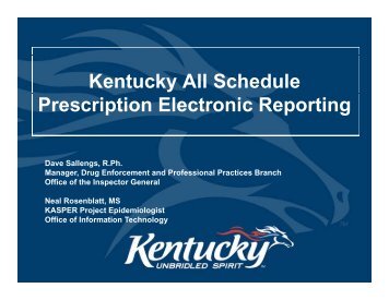Kentucky All Schedule Prescription Electronic Reporting (KASPER)