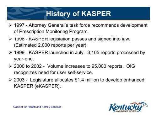 Kentucky All Schedule Prescription Electronic Reporting (KASPER)