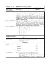 Course Code : ELT 122 Course Title : Oral Communication Skills II ...