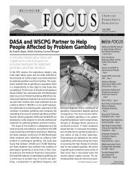 DASA and WSCPG Partner to Help People Affected by ... - DSHS