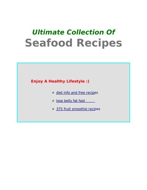 Seafood Recipes - Healthy Weight Loss Diet