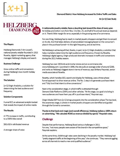 Helzberg Case Study - x+1