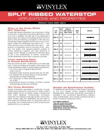 Split Ribbed Waterstop - Product Data - BuildSite.com