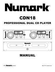 Open/Close: Press to load or eject the disc - Numark