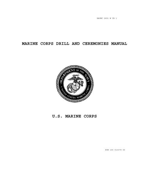Marine corps drill and ceremonies manual - Regimental Drum Major ...