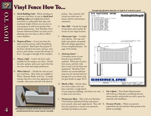 Vinyl Fence Systems - Shoreline Vinyl Systems