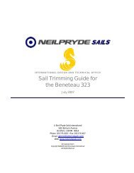 Sail Trimming Guide for the Beneteau 323 - Neil Pryde Sails