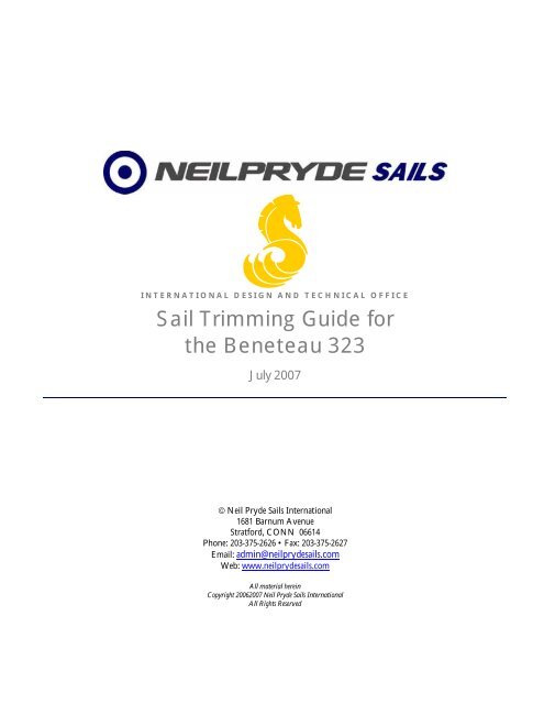 Sail Trimming Guide for the Beneteau 323 - Neil Pryde Sails