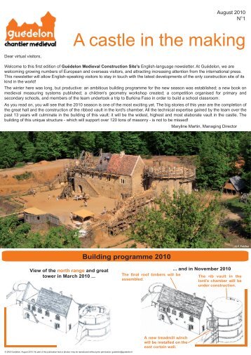 "A castle in the making!" N°1 (PDF - Guédelon