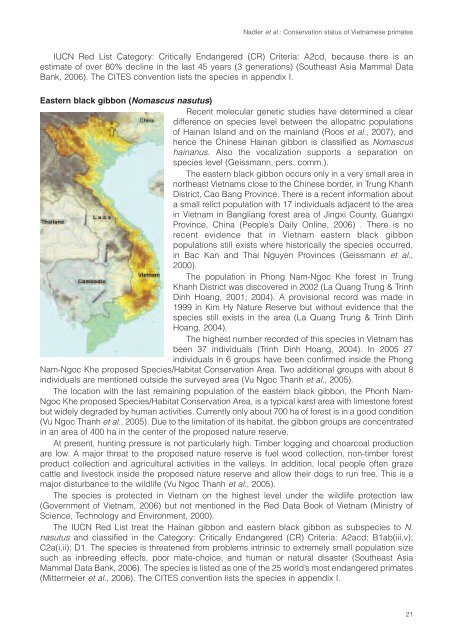 Vietnamese Journal of Primatology - Frankfurt Zoological Society