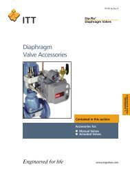Diaphragm Valve Accessories - ITT Engineered Valves