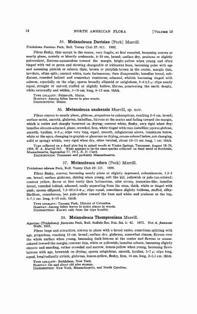 North American Flora: Agaricales, Agaricaceae (Vol. 10 ... - MykoWeb