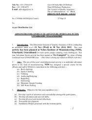 adm instrs for conduct of adventure sports 2012 - Directorate ...