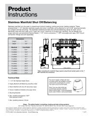 Stainless Manifold Shut Off / Balancing - Viega