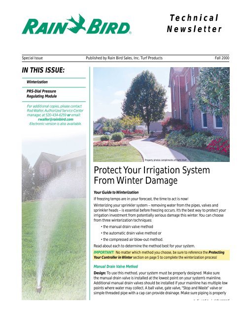 Protect Your Irrigation System From Winter Damage - Rain Bird
