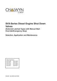 SVX-Series Diesel Engine Shut Down Valves (Solenoid - Amot