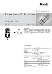 Automatic shut-off, pilot to close - Bosch Rexroth