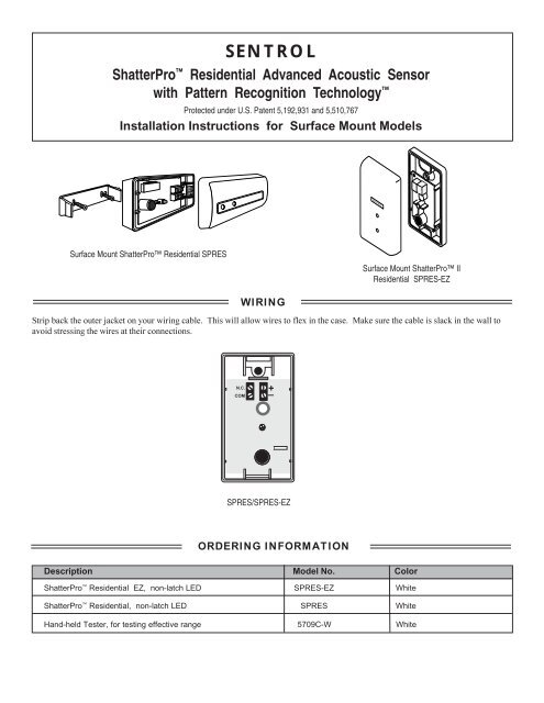 Shatterpro Residential 15422 B P65 Interlogix