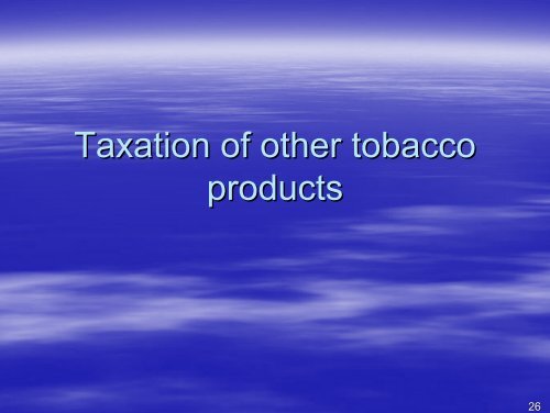 excise duty/tobacco