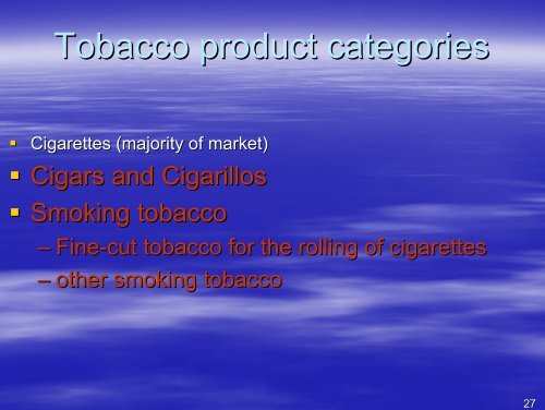 excise duty/tobacco