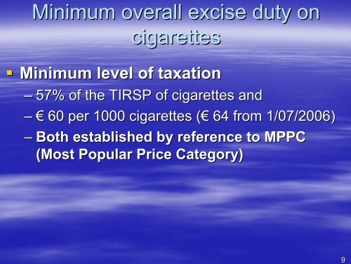 excise duty/tobacco