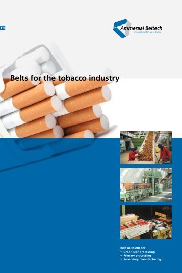 Belts for the tobacco industry - Ammeraal Beltech