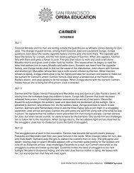 Carmen Synopsis - San Francisco Opera