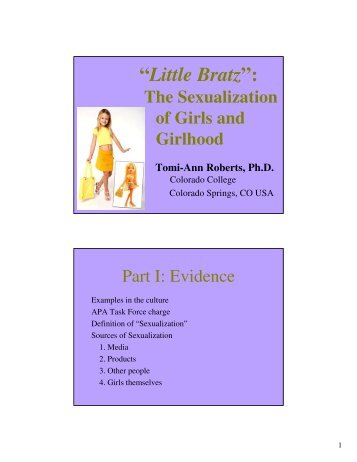 Little Bratz: The Sexualization of Girls and Girlhood