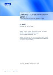 Collective Investment Schemes Ordinance (951.311) - KPMG