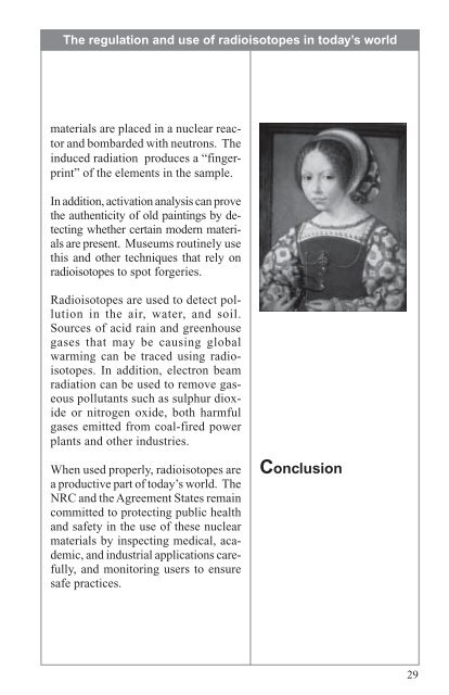 the regulation and use of radioisotopes in today's world - NRC