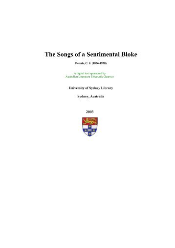 The Songs of a Sentimental Bloke - Setis