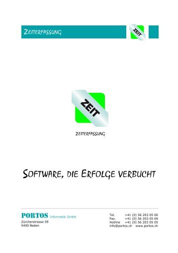 SOFTWARE, DIE ERFOLGE VERBUCHT - Portos Informatik GmbH