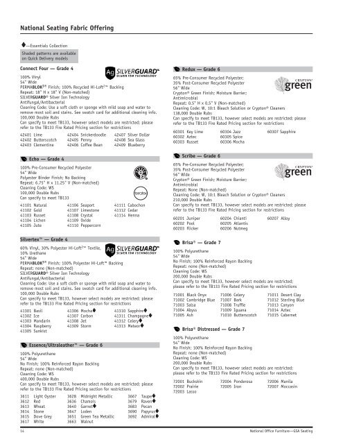 GSA Seating Price List - National Office Furniture