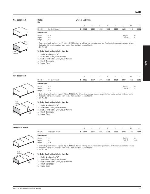 GSA Seating Price List - National Office Furniture