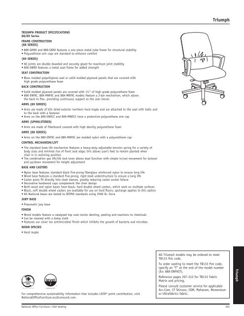 GSA Seating Price List - National Office Furniture