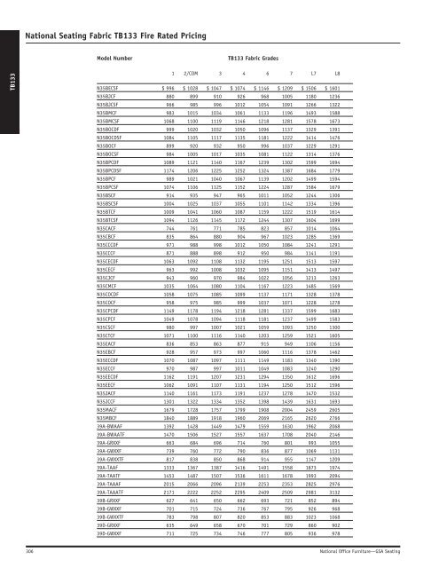 GSA Seating Price List - National Office Furniture