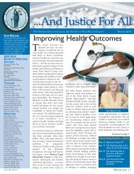 Improving Health Outcomes - Legal Aid Society