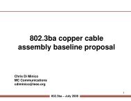 802.3ba copper cable assembly baseline proposal