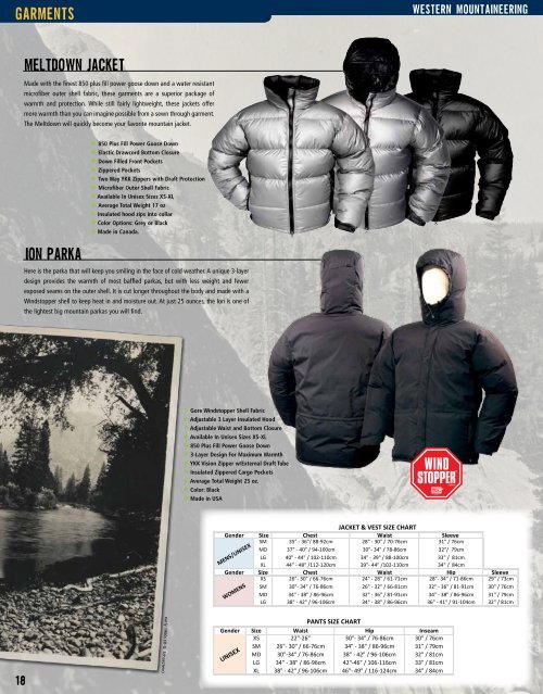 SpecificationS - Western Mountaineering