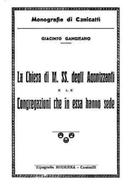 La Chiesa di M. SS. degli Agonizzanti - Canicattì