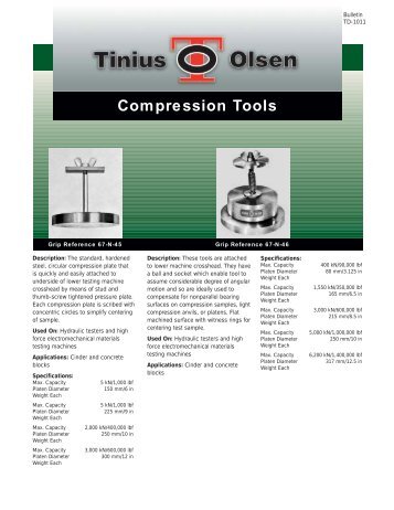 Compression Grips - Tinius Olsen